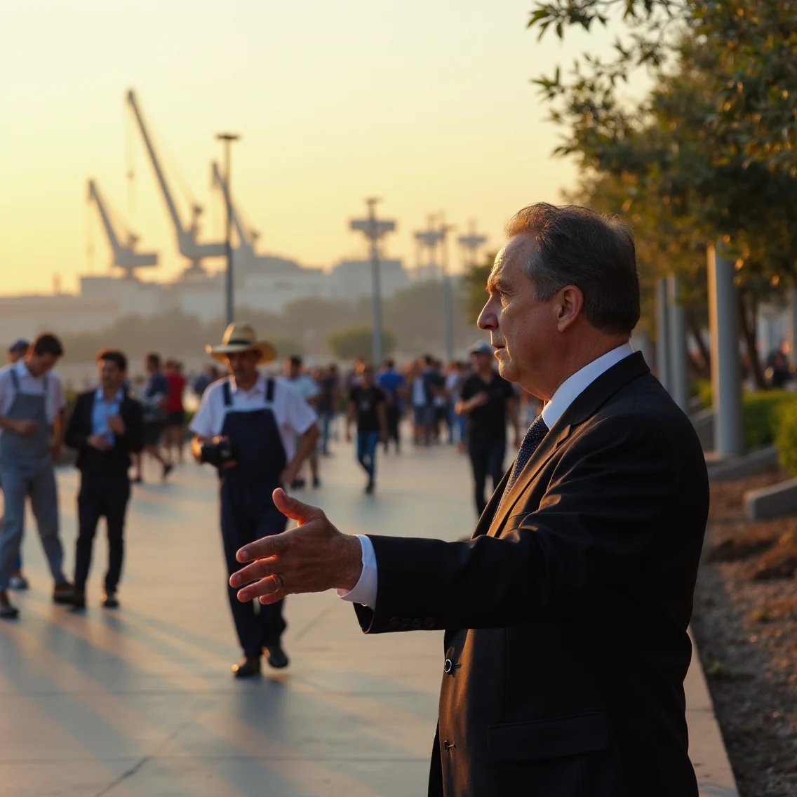 Fernando Arancón gestiona el futuro de Castellón: industria, turismo y agricultura en una plaza soleada.
