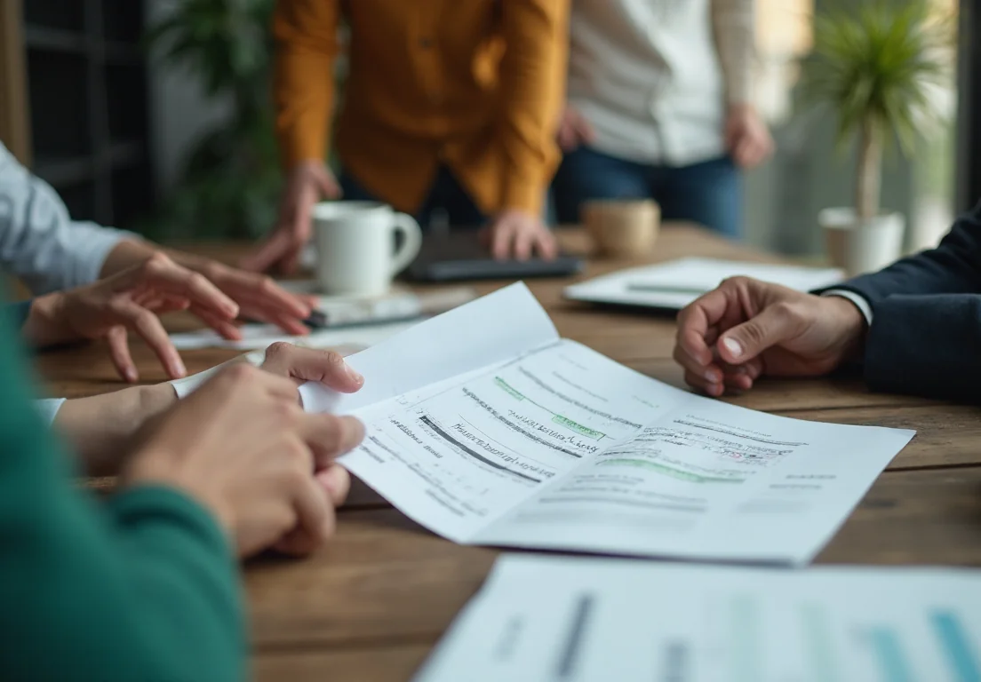 Hipotecas verdes y reformas energéticas en una oficina moderna con profesionales de Asufin